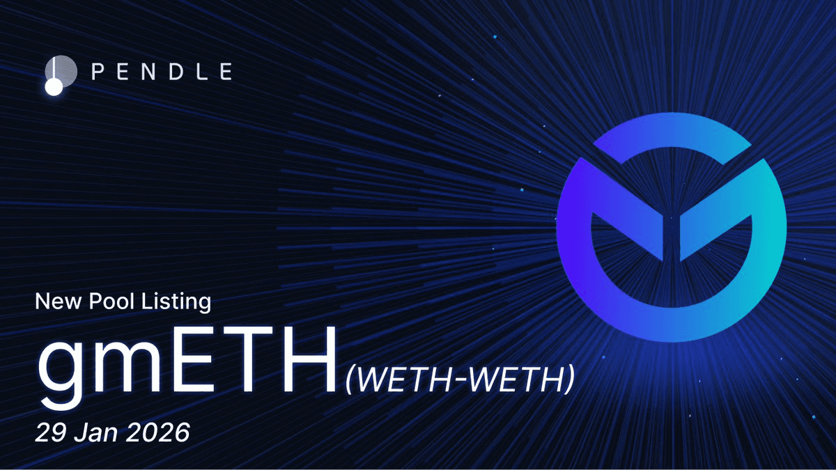 GMX ETH Pool Yield Now Tradeable on Pendle