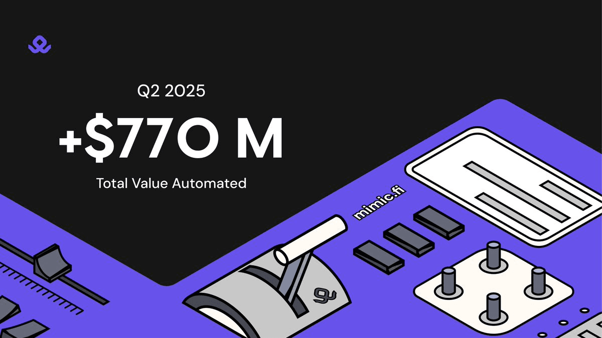 Mimic Protocol Reports $770M in Q2 Automated Value, Shares Growth Journey