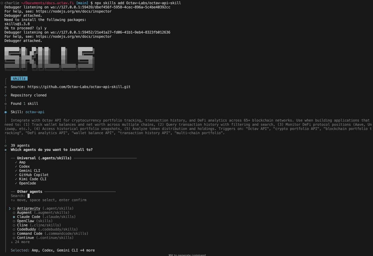 Octav API Launches as Agent Skill for Multi-Chain Portfolio Tracking