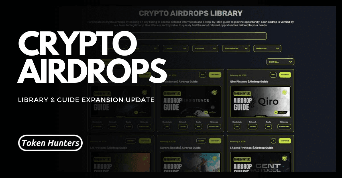 TokenHunters Launches Comprehensive Airdrop Library with 300+ Vetted Guides