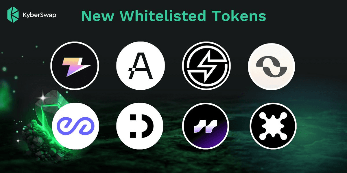 KyberSwap Adds 8 New Whitelisted Tokens