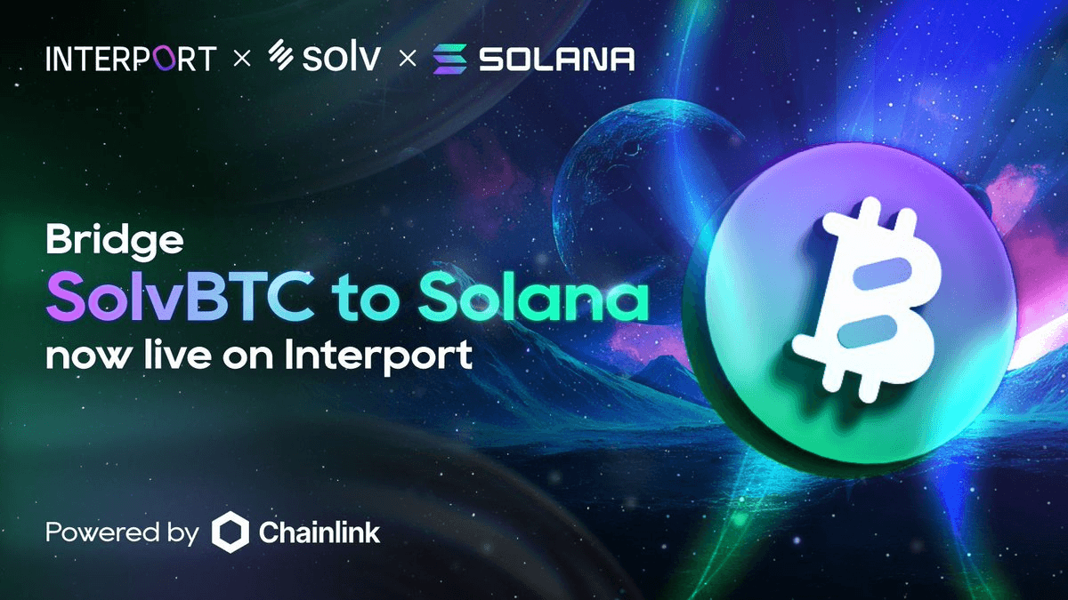 SolvBTC Launches on Solana via Interport Bridge