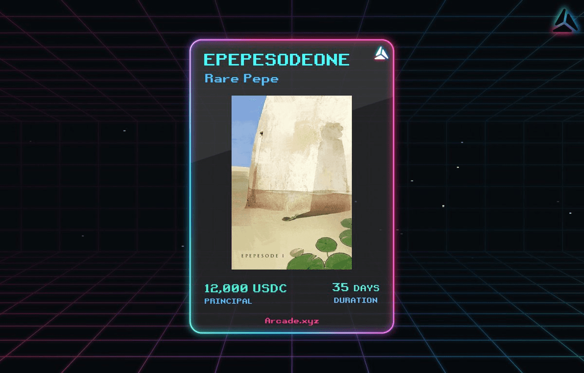 Rare Pepe NFT Secures 12,000 USDC Loan on Arcade