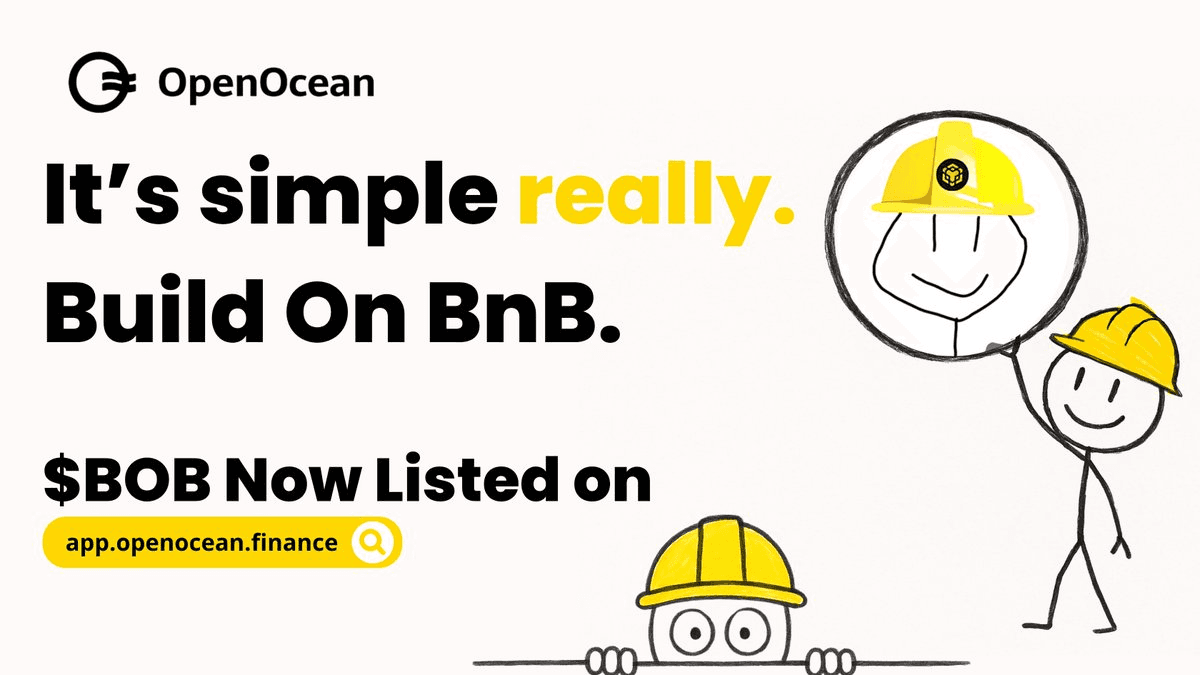 BOB Token Lists on OpenOcean with Gas-Free Trading Features
