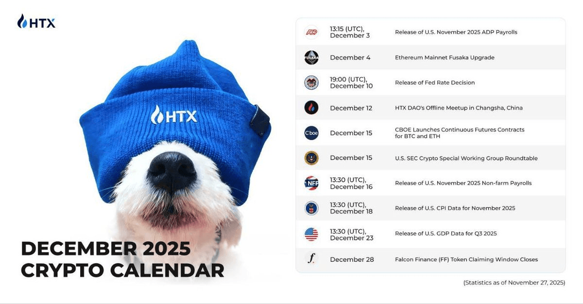 📅 December Crypto Events