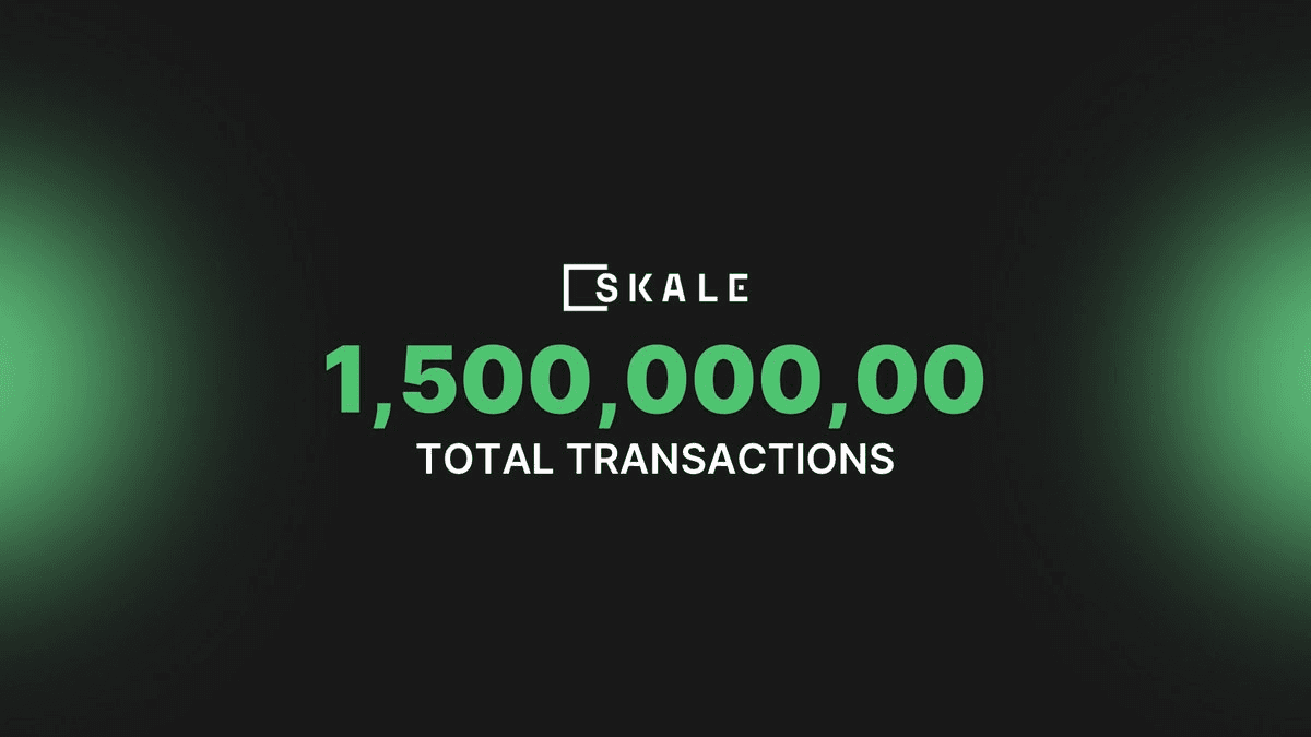 SKALE Network Surpasses 1.5 Billion Transactions