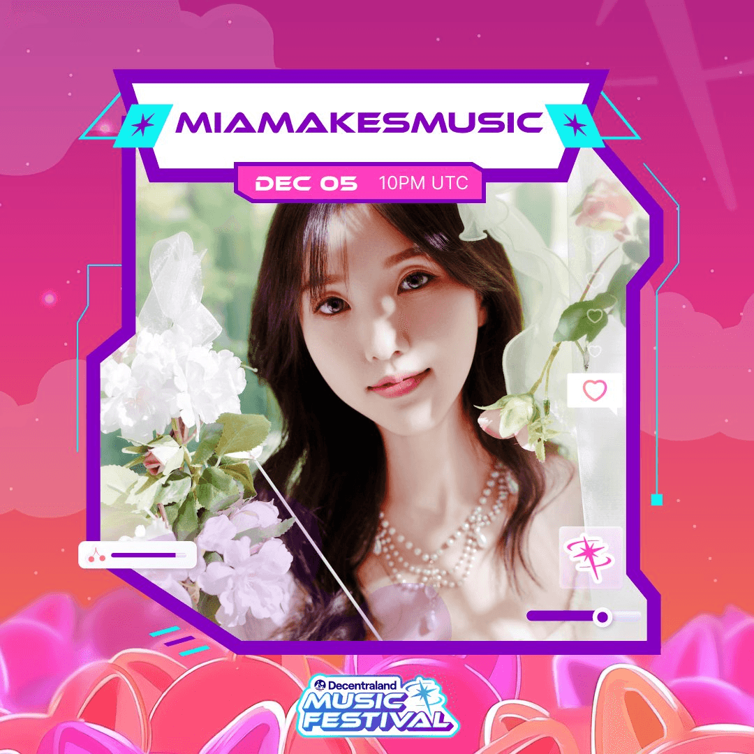 🎵 MiaMakesMusic Brings Genre-Bending Performances to Decentraland Music Festival