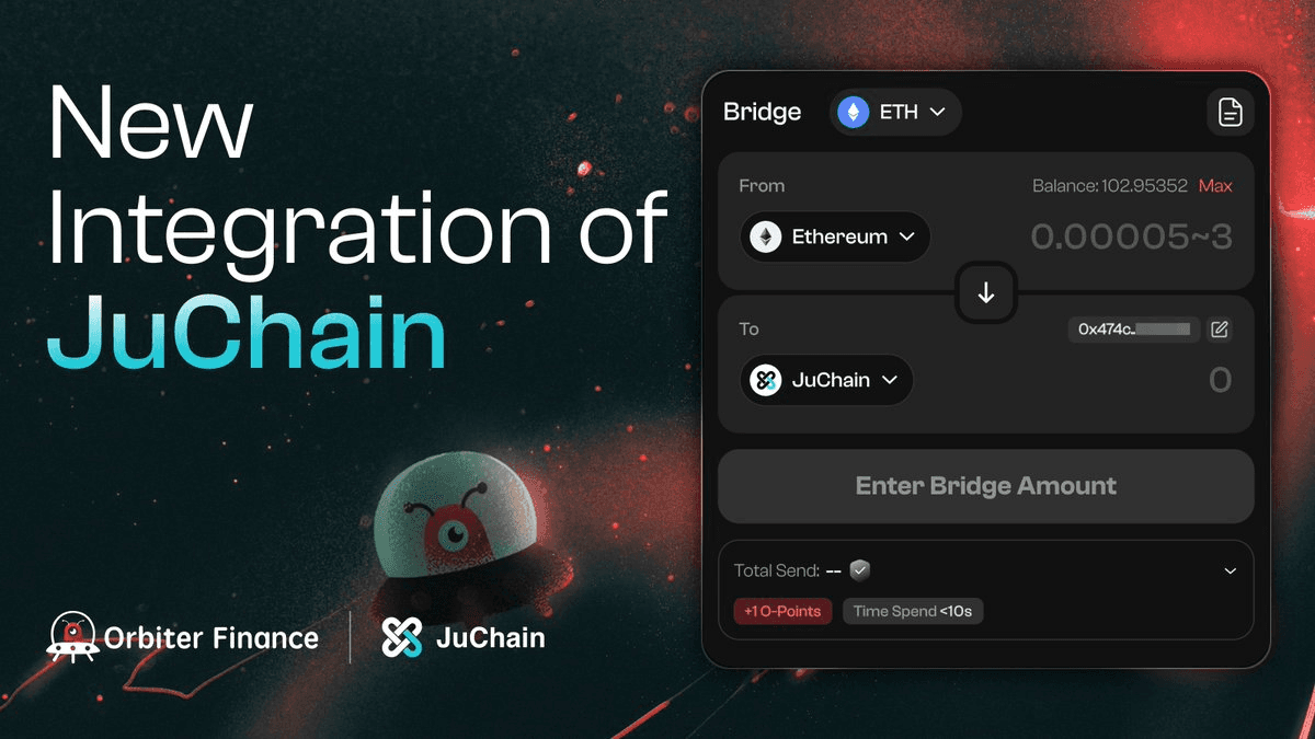JuChain Integration Brings New High-Performance Layer 1 to Orbiter Finance
