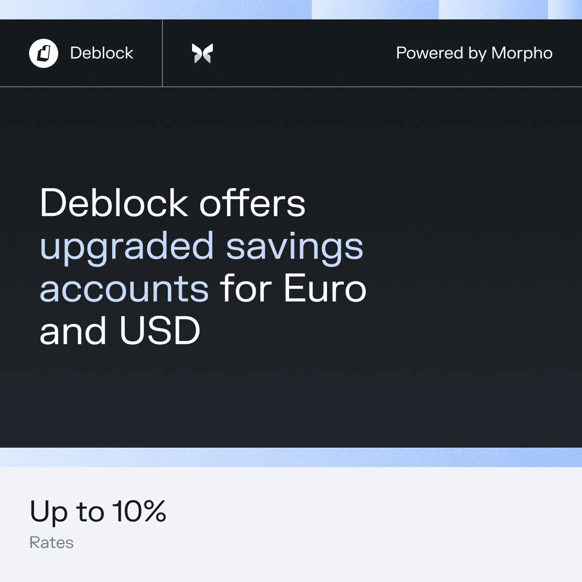 MiCA-Compliant Neobank DeblockApp Launches EU High-Yield Savings on Morpho