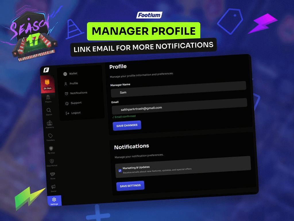โ๏ธ Footium Launches Unified Manager Settings Hub