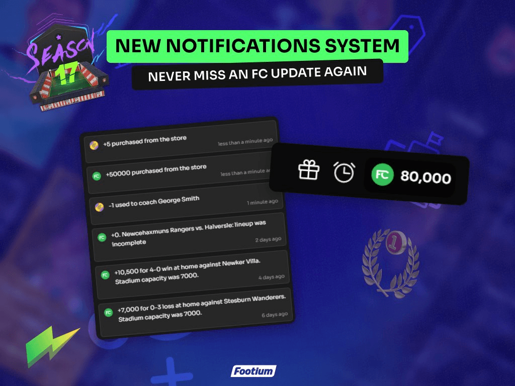 Footium Launches Real-Time Notification System for Player Earnings