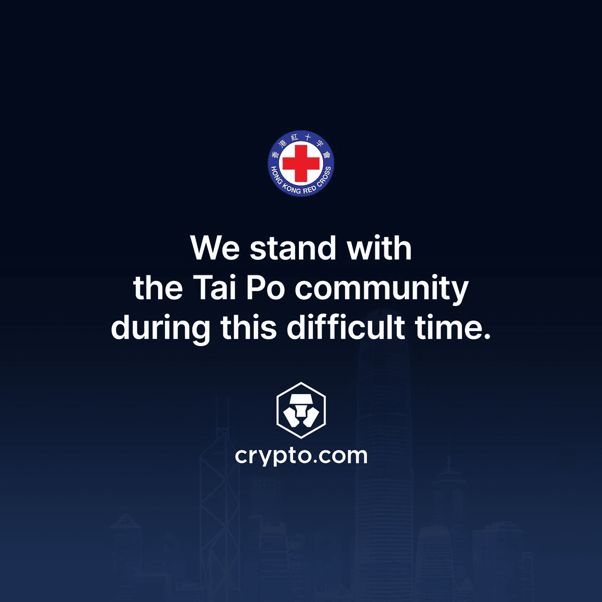Crypto.com Donates HKD 10 Million to Hong Kong Red Cross for Tai Po Fire Relief