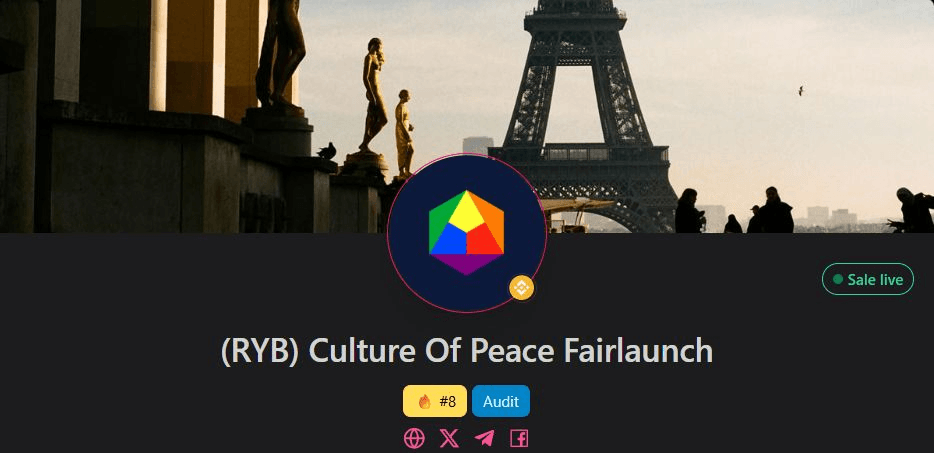 RYB Culture of Peace ($CULTURE) Announces Fair Launch on PinkSale