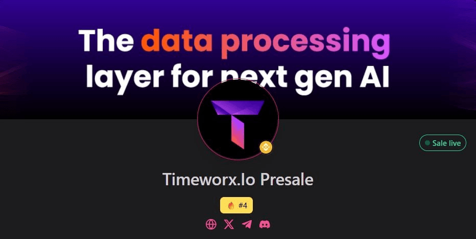 Timeworx.io Launches Presale on PinkSale: AI Data Processing Layer