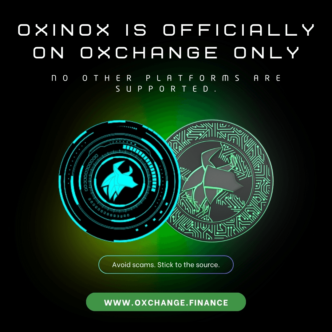 Security Alert: Oxinox Trading Exclusively on Oxchange