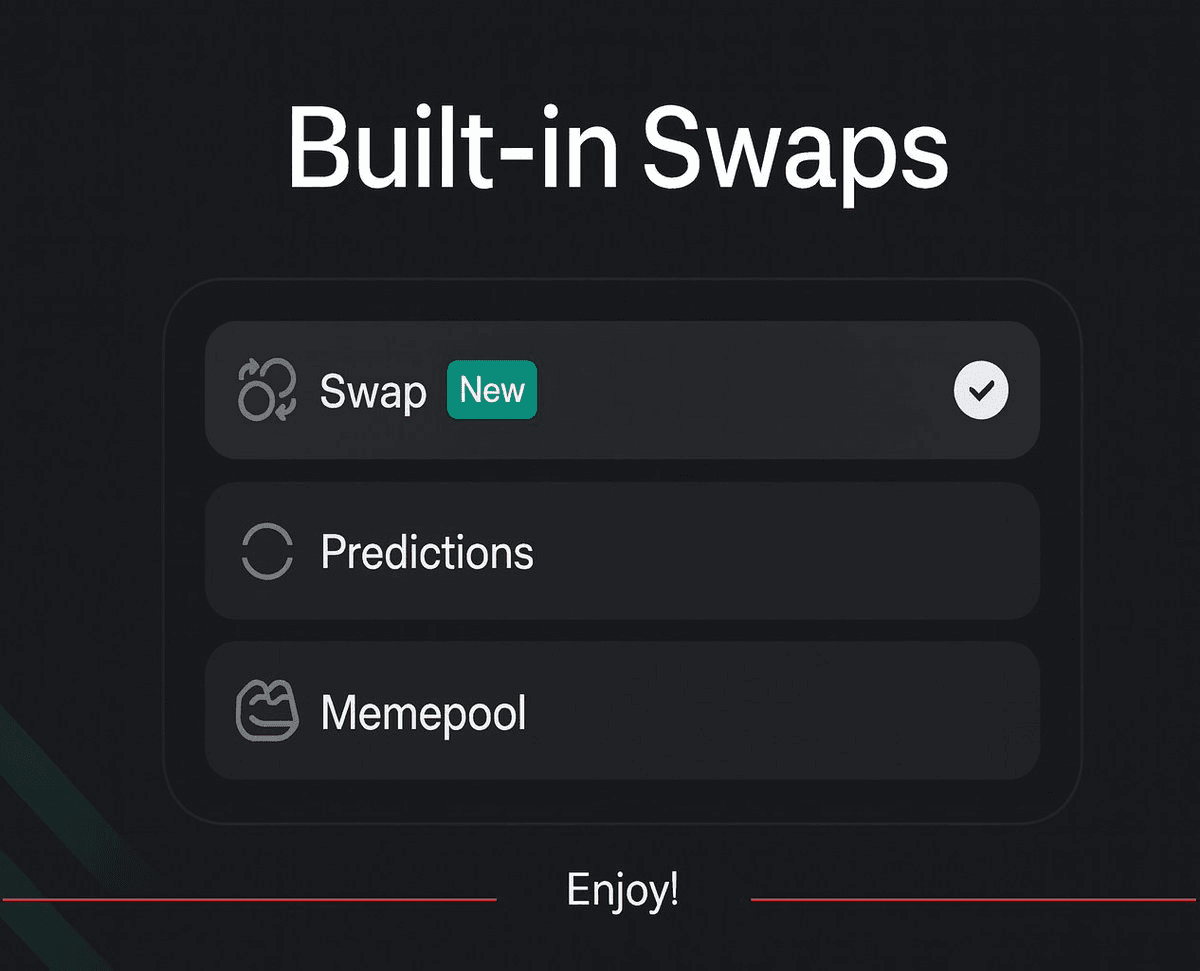 🔄 Walbi Launches Built-in Crypto Swaps