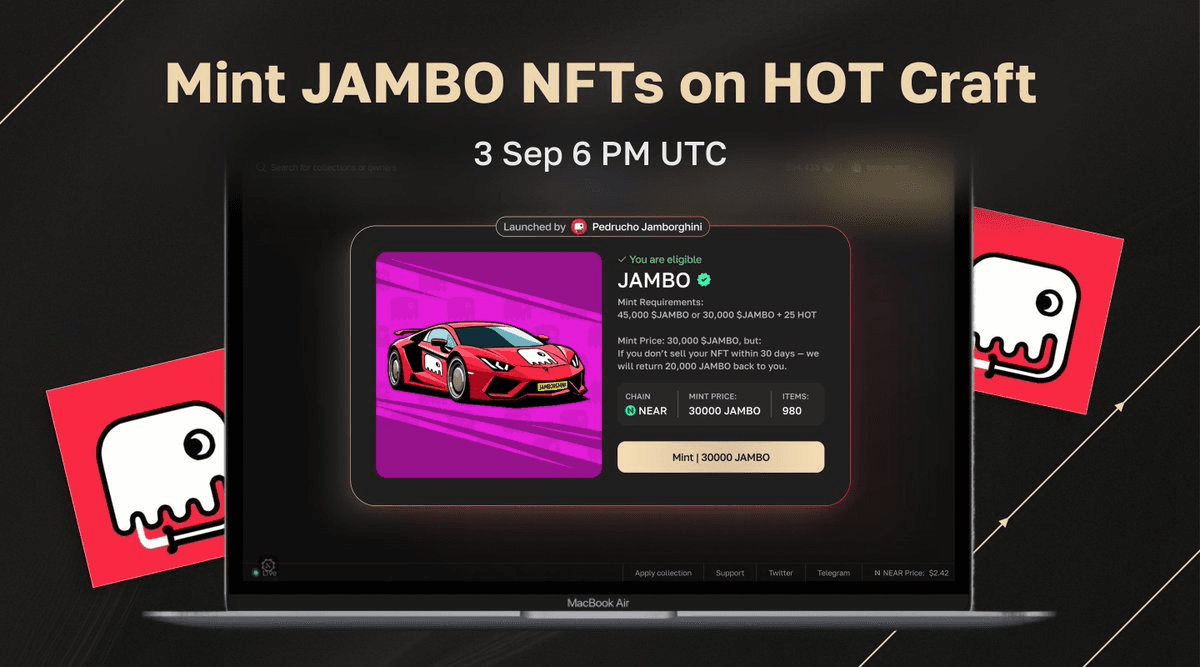 JAMBORGHINI NFT Mint Goes Live on HOT Craft