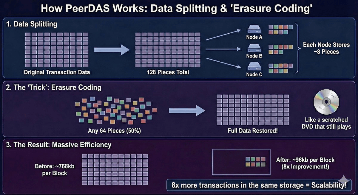 Ethereum's PeerDAS Upgrade Delivers 8x Throughput Boost in 3 Weeks