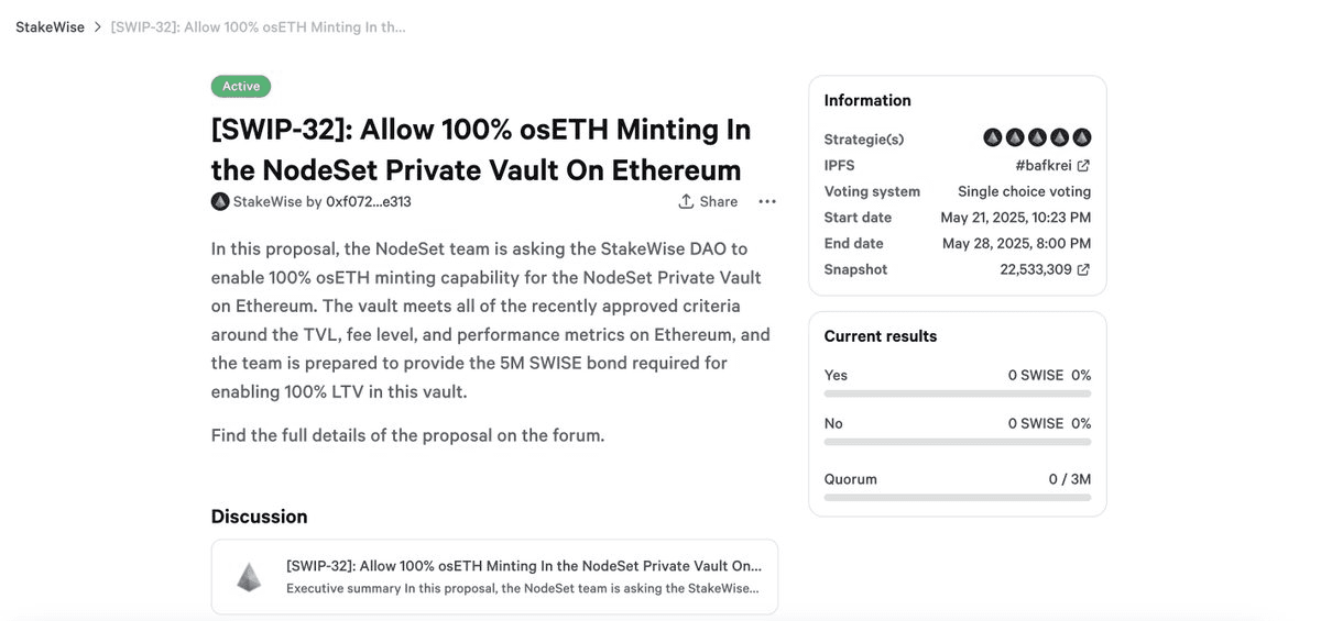 StakeWise Node Operators Vault Reaches 25K ETH Milestone