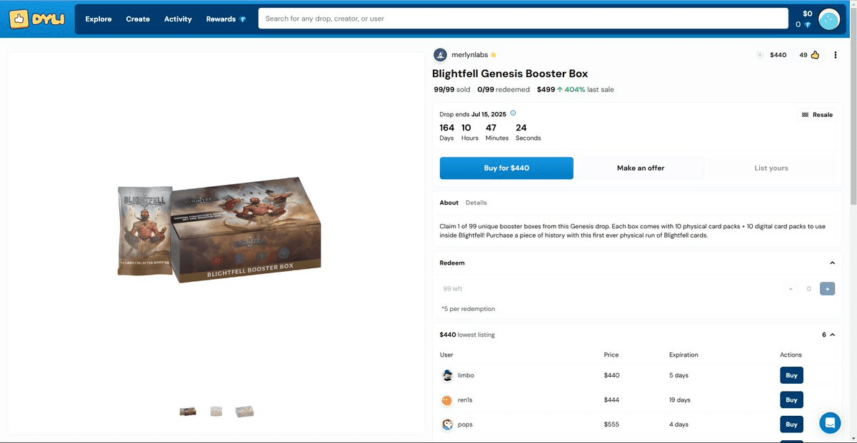 Blightfell Physical Card Packs Launch Success