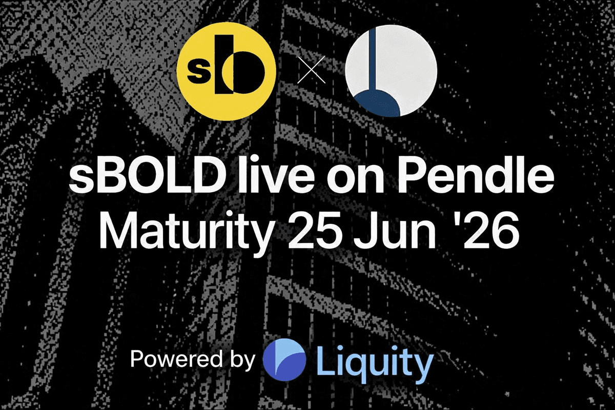 ๐ Pendle Launches sBOLD Pool with 6.5% Fixed APR
