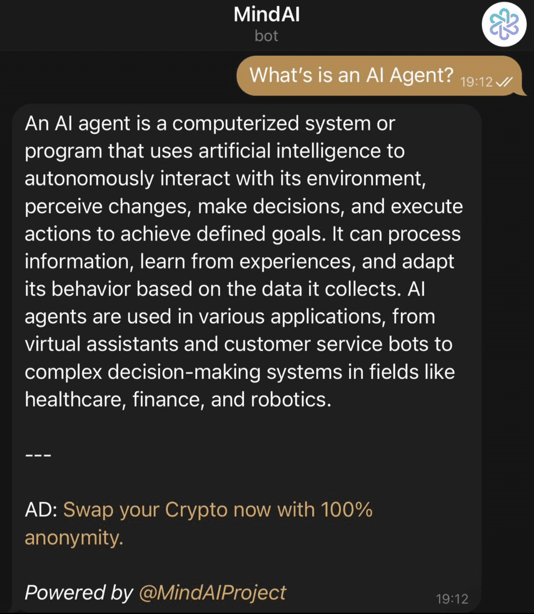 MindAI Integrates New OpenAI Model into Telegram Chatbot