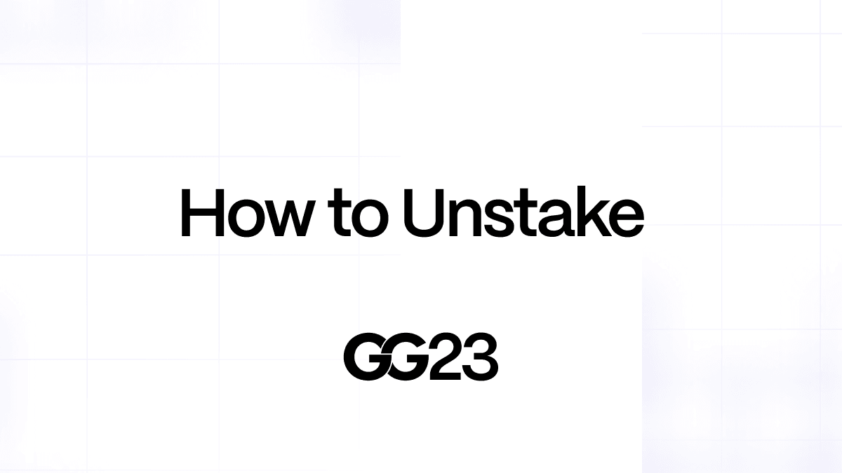 Gitcoin GG23 Unstaking Update