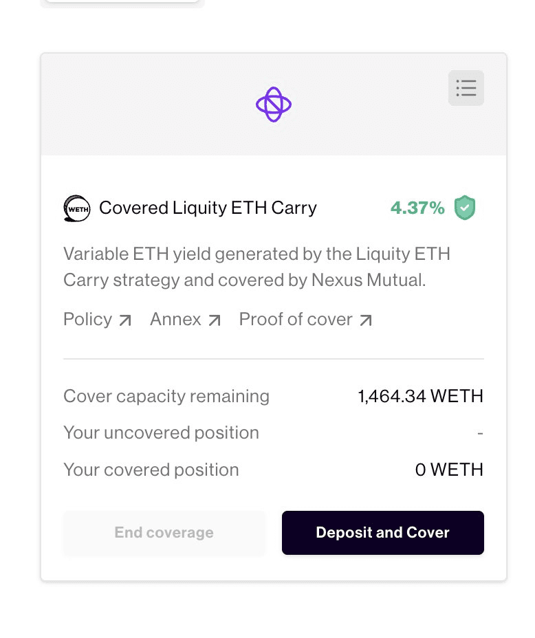 OpenCover Adds Protection to IPOR Fusion Liquity ETH Carry Vault