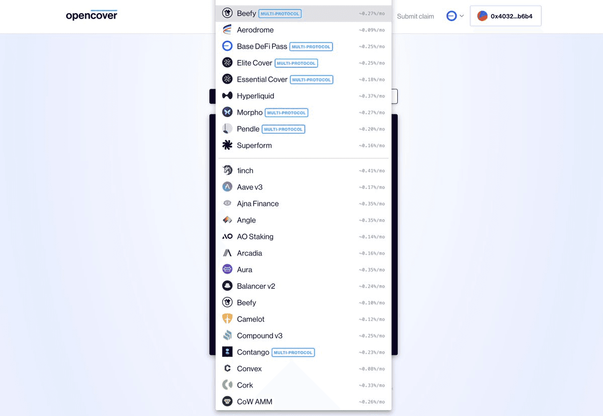 OpenCover Updates dApp with Enhanced Pricing Display