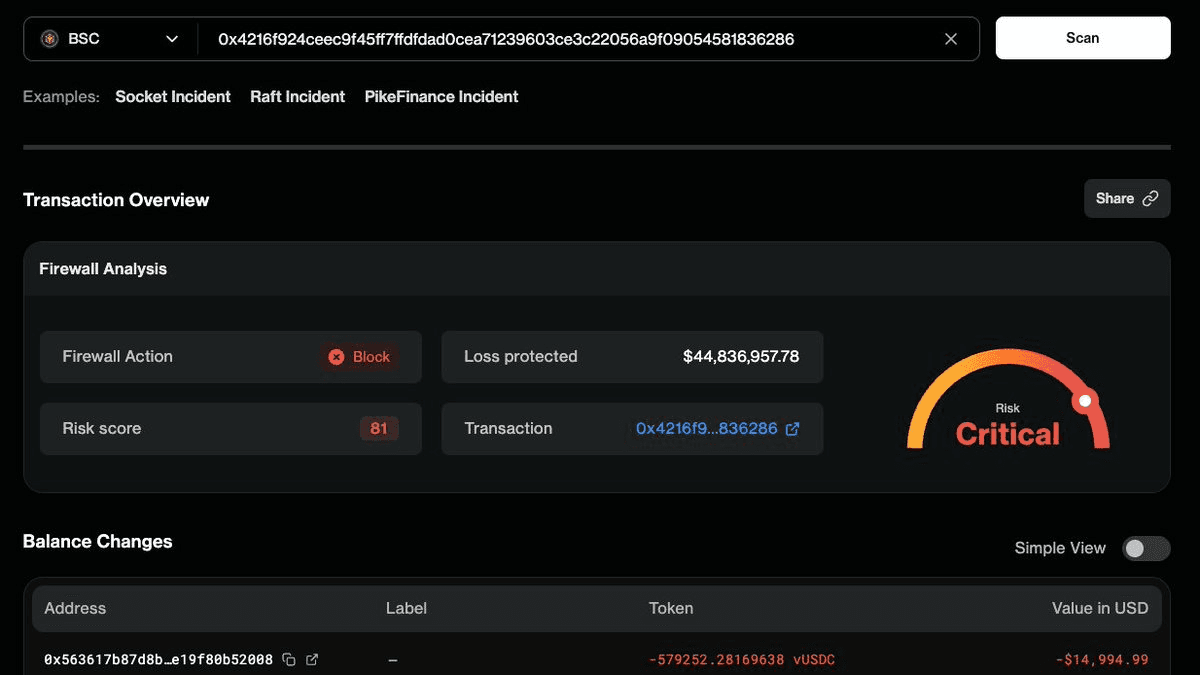 Forta Firewall Detects $30M+ Venus Protocol Phishing Attack on BSC