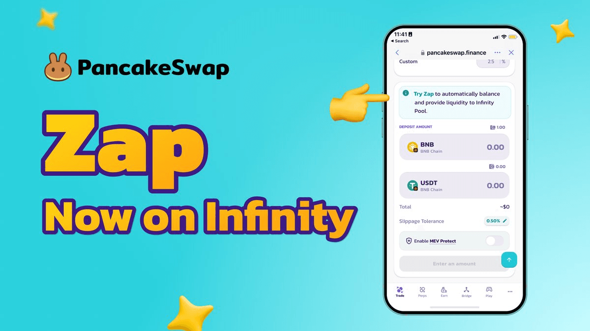 PancakeSwap Launches Zap Feature on Infinity Pools for Simplified Liquidity Provision