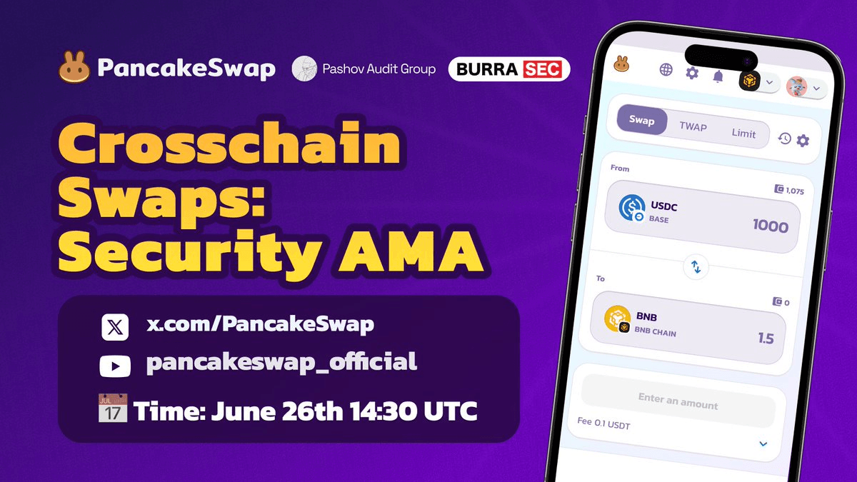 PancakeSwap Hosts Security-Focused AMA on Cross-Chain Swaps