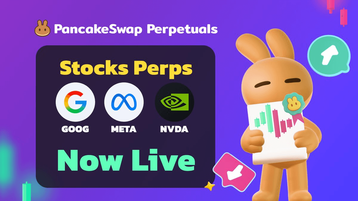 🥞 PancakeSwap Adds Big Tech Stock Perpetuals