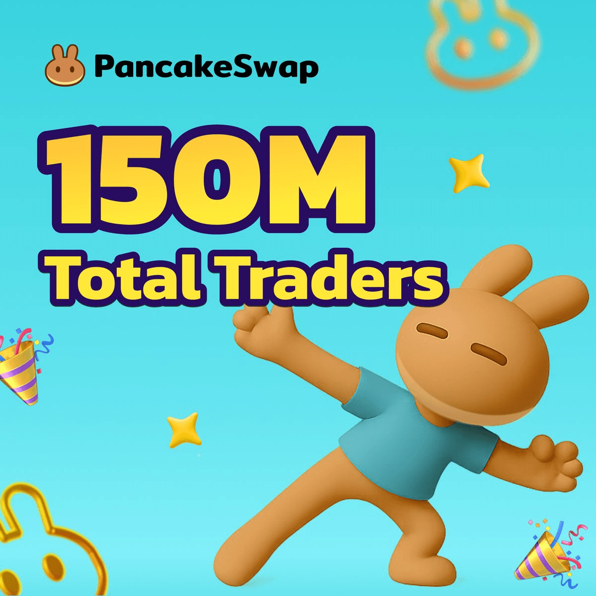 PancakeSwap Reaches 150 Million Traders Milestone