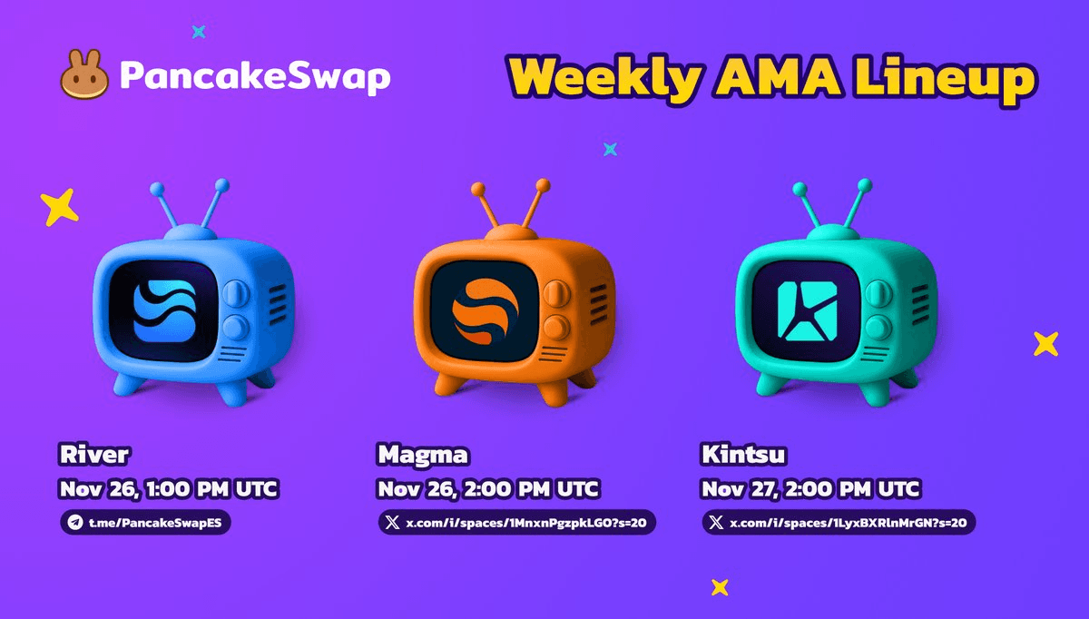 PancakeSwap hosts three AMAs this week covering liquid staking and cross-chain protocols