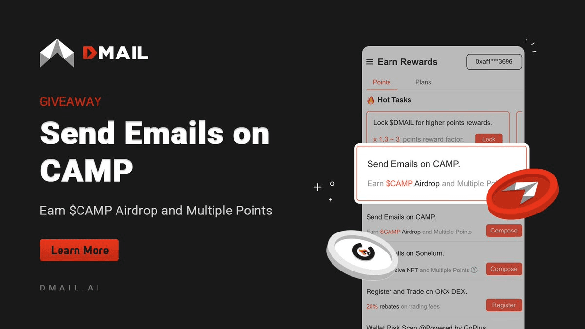 Dmail Network Launches CAMP Network Giveaway