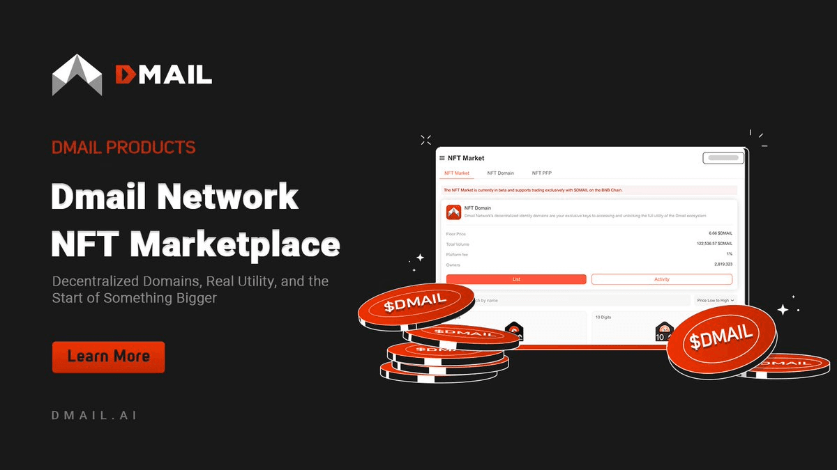 Dmail Network Launches NFT Marketplace with Decentralized Domains