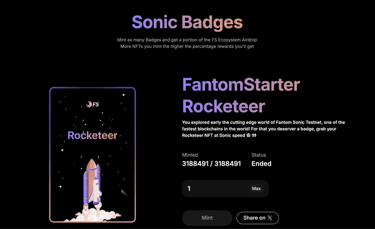 FantomStarter Launches Astronaut NFT Collection on Sonic