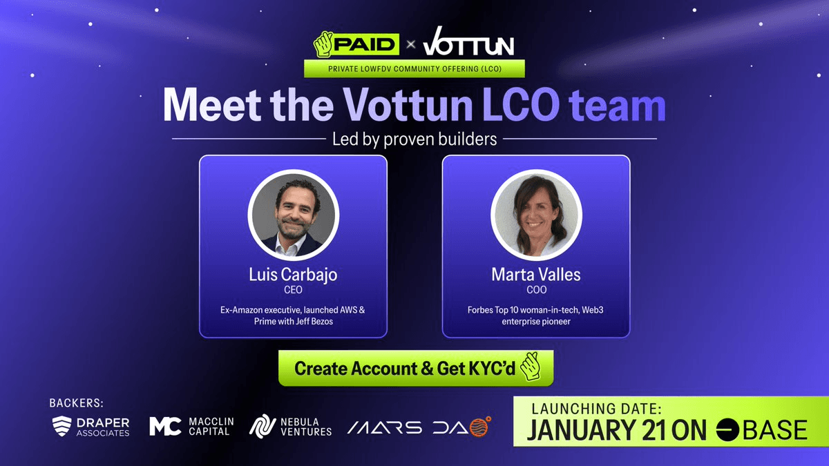 Vottun LCO Launch Details and Team Announcement