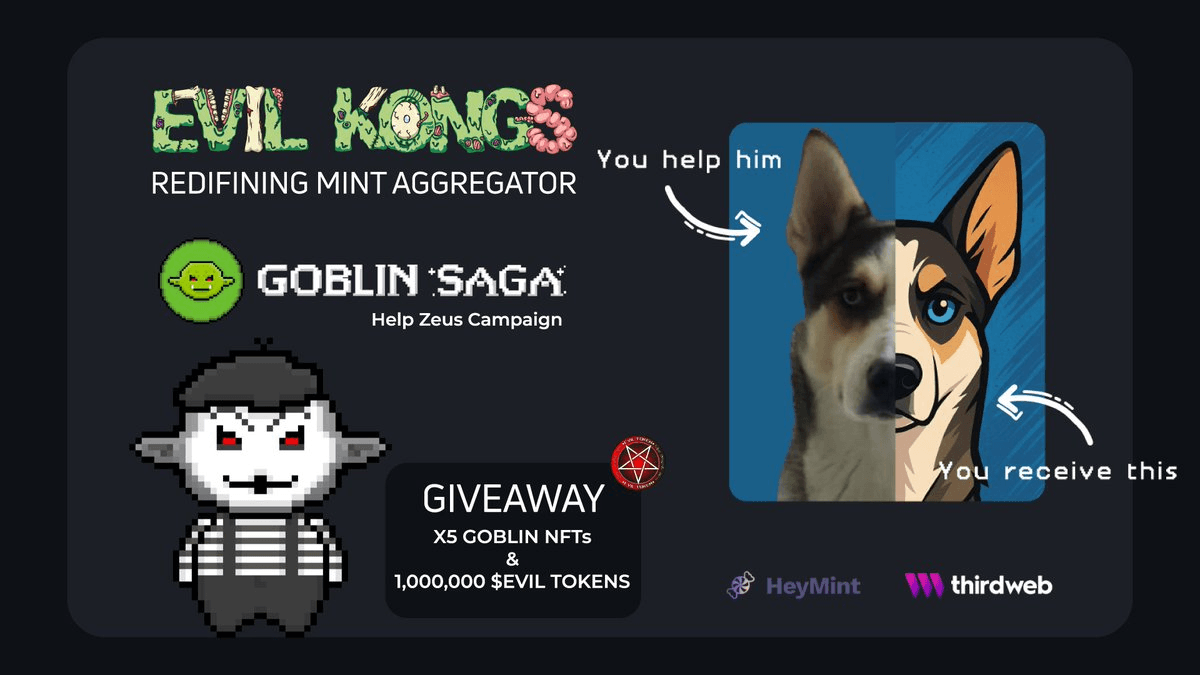 Evil Kongs and Goblin Saga Launch Charitable NFT Campaign