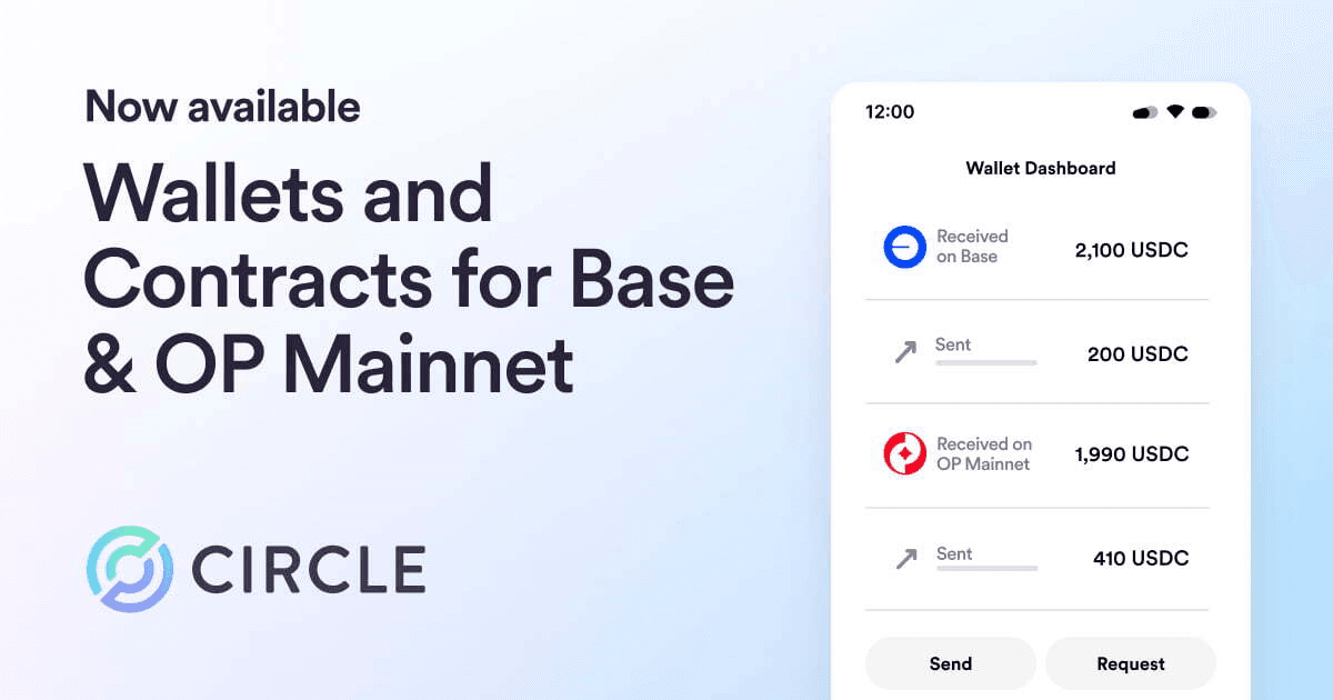 Circle Expands Wallet and Contract Support to Base and Optimism