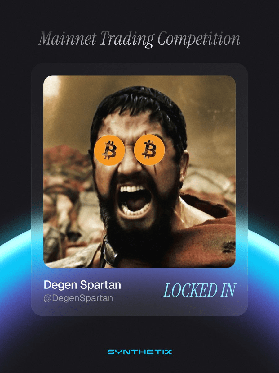 **Degen Spartan Returns** for $1M Synthetix Trading Competition
