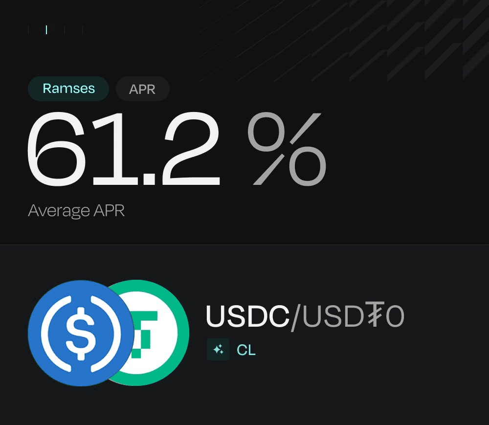 USDC/USD0 Pool Offers 62% APR on Ramses DEX
