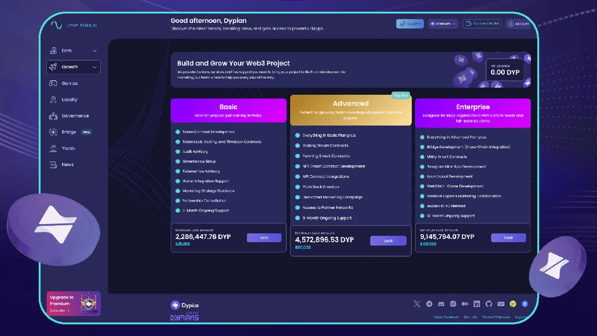 Dypius Launches Web3 Accelerator Program with Comprehensive Growth Bundles