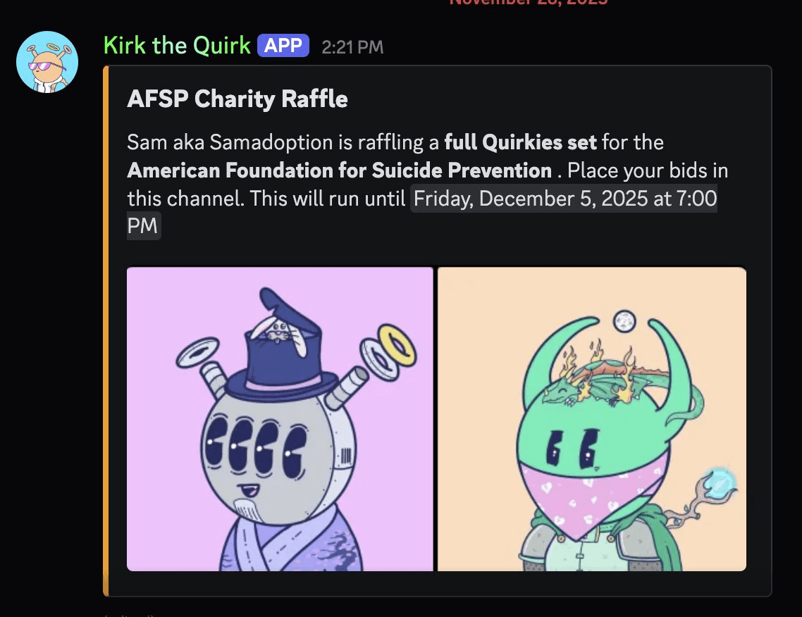 馃幆 Quirkies Discord Auction