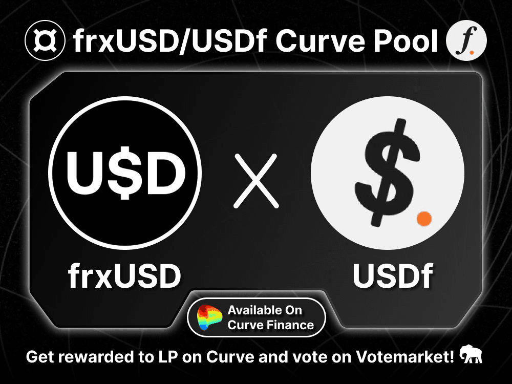 Curve Finance Launches New frxUSD/USDf Pool with StakeDAO Voting Incentives