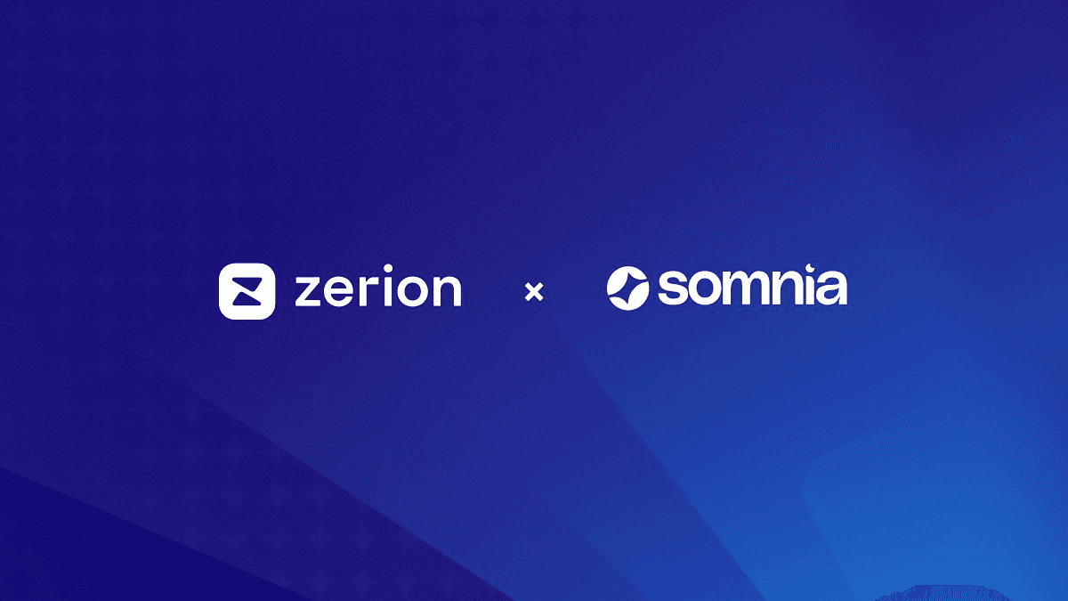 Somnia Network Integration Goes Live on Zerion