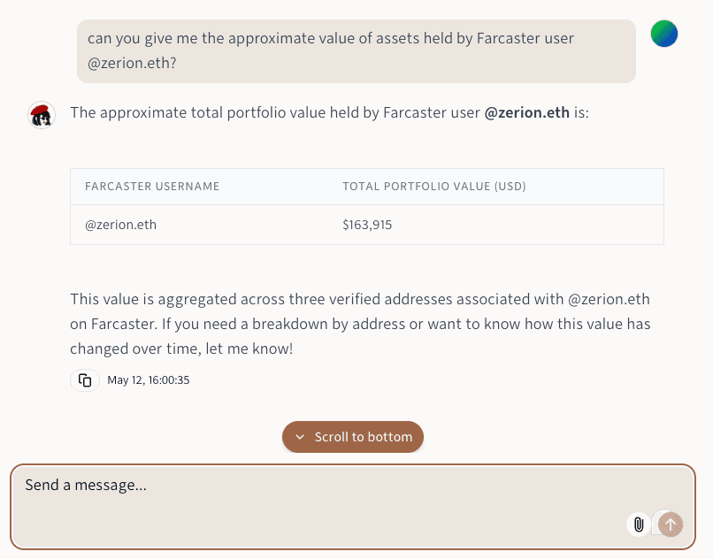 AskGina AI Assistant Integrates Zerion API for Onchain Data Access
