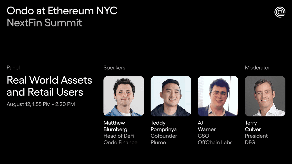 Ondo Finance to Present at NextFin Summit During Ethereum NYC