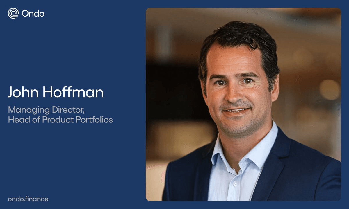 Ondo Appoints ETF Veteran John Hoffman to Lead Tokenized Portfolio Products
